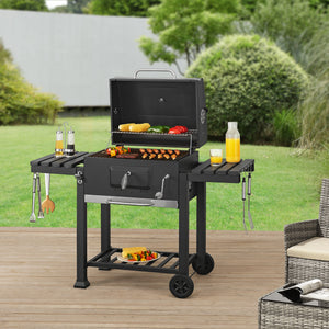 Chariot de barbecue au charbon de bois Arnad noir casa.pro