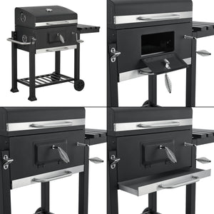 Chariot de grill Arnad Noir [casa.pro]
