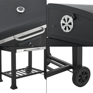 Chariot de grill Arnad Noir [casa.pro]