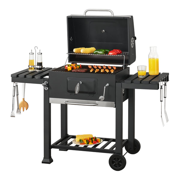 Chariot de barbecue au charbon de bois Arnad noir casa.pro