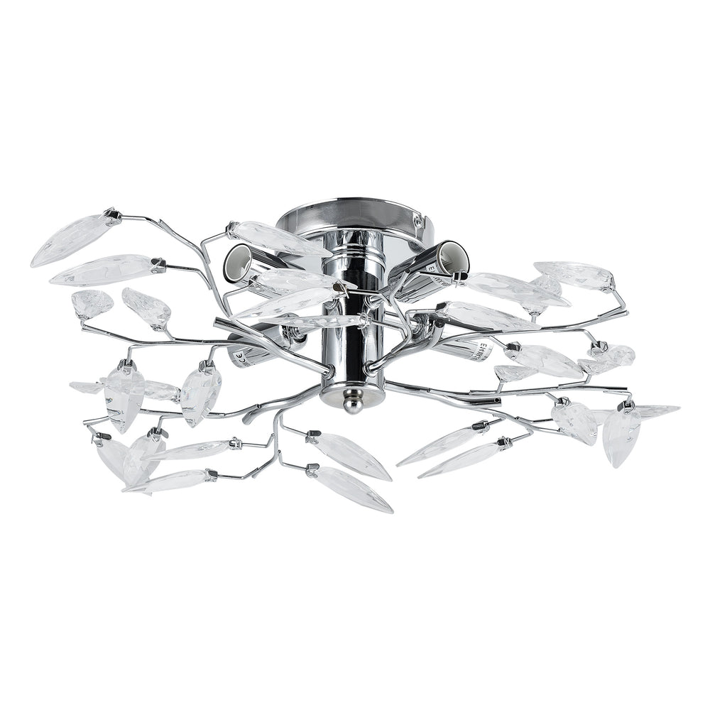 Plafonnier Kira 4x E14 Ø 47,5 x 15 cm couleur chrome/argenté lux.pro - premiumXL