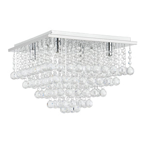 Kristall Deckenleuchte [38x38cm] Deckenlampe Lüster Zimmerlampe Chrom [lux.pro] - premiumXL