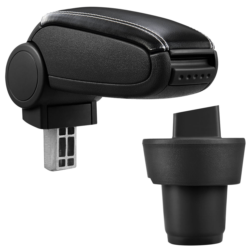 Accoudoir central VW Up! - accoudoir avec compartiment de rangement - rembourré - noir - gris pro.tec - premiumXL