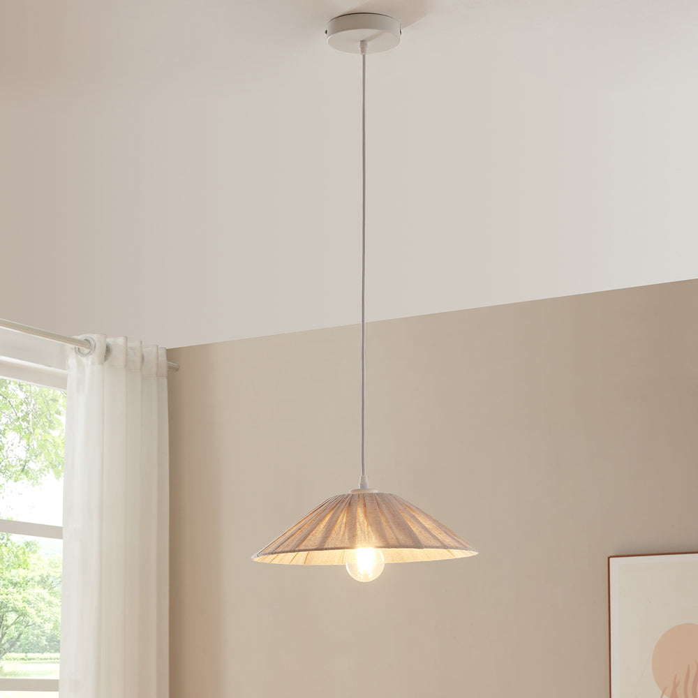 Hängeleuchte Bridge Weiß/Beige [lux.pro] - premiumXL