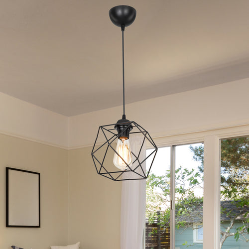 Suspension Brentwood en métal 60 cm E27 noir [lux.pro]