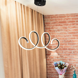 Suspension Durham avec 206 LED aluminium noir / blanc [lux.pro] - premiumXL