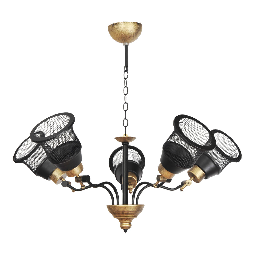Suspension Langport E27 noir doré [lux.pro]