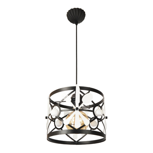 Suspension Patchway 65 x 23 x 23 cm E27 noir blanc [lux.pro]