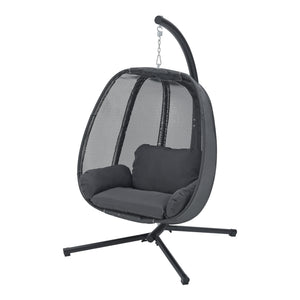 Fauteuil suspendu Abegondo avec support et coussin max. 120 kg [en.casa] - premiumXL