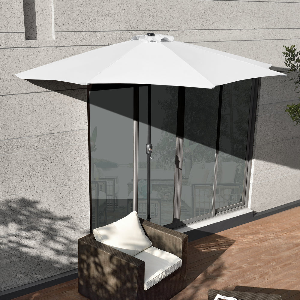 Demi-parasol Eger Ø300 demi-rond en différentes couleurs [casa.pro] - premiumXL