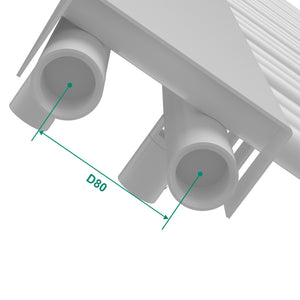Radiateur sèche-serviettes avec kit de raccordement 80 mm Kviteseid [neu.haus]