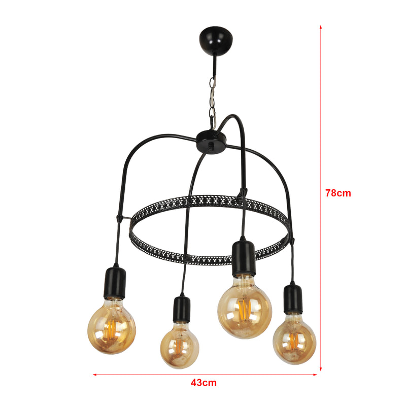 Croquis coté Suspension Llandudno E27 [lux.pro]