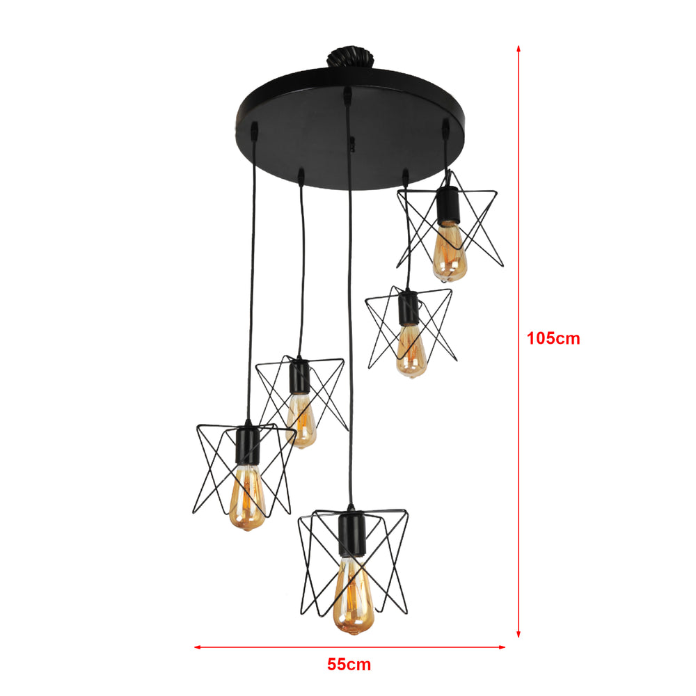 Suspension Manningtree 2/3/5 flammes Noir [lux.pro]
