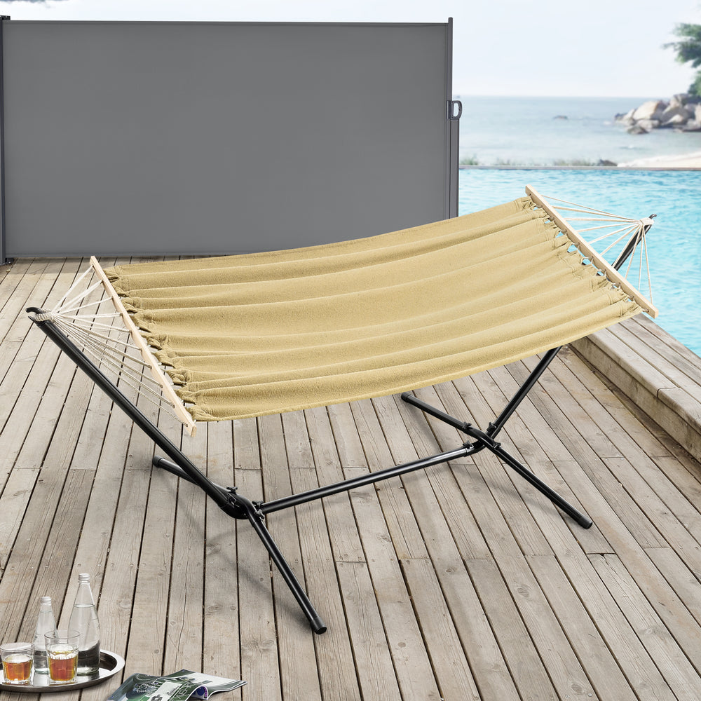Hamac Surte avec support 200x100 cm [en.casa] - premiumXL