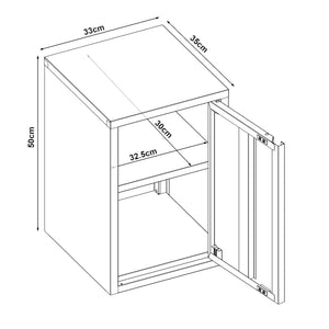 Armoire murale Burlöv 50 x 33 x 35 cm acier [en.casa]