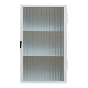 Armoire murale Zundert avec porte en verre strié 60 x 35 x 15 cm acier [en.casa]