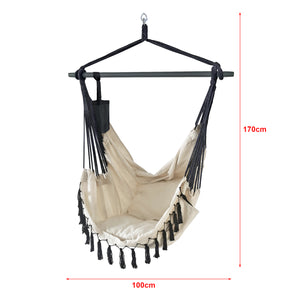 Fauteuil suspendu Aranga Max. 120 kg avec 2 coussins en différentes couleurs [en.casa]