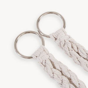 Fauteuil suspendu Kailua pour 2 personnes 135 x 129 x 65 cm blanc crème casa.pro