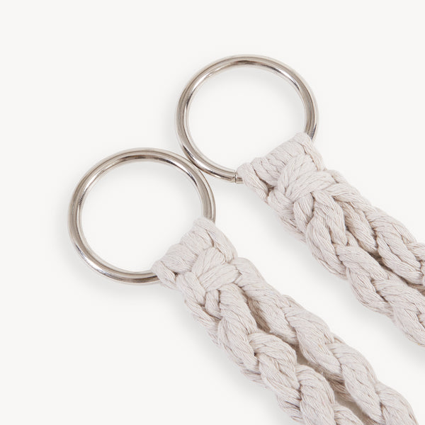 Fauteuil suspendu Kailua pour 2 personnes 135 x 129 x 65 cm blanc crème casa.pro