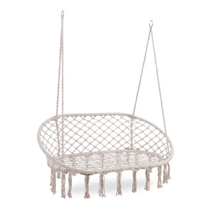 Fauteuil suspendu Kailua pour 2 personnes 135 x 129 x 65 cm blanc crème casa.pro