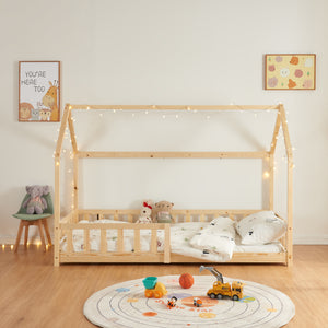 Lit cabane Hesel bois de pin [en.casa]