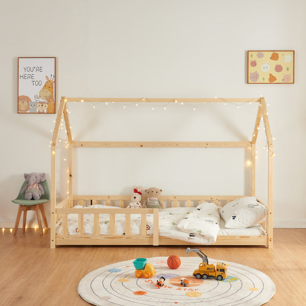 Lit cabane Hesel bois de pin [en.casa]