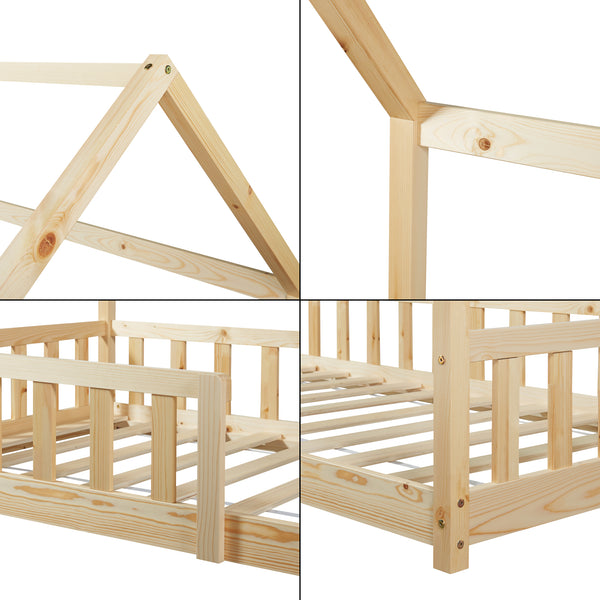 Lit cabane Hesel bois de pin [en.casa]