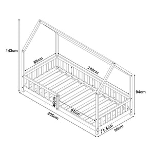 Lit cabane Hesel bois de pin [en.casa]
