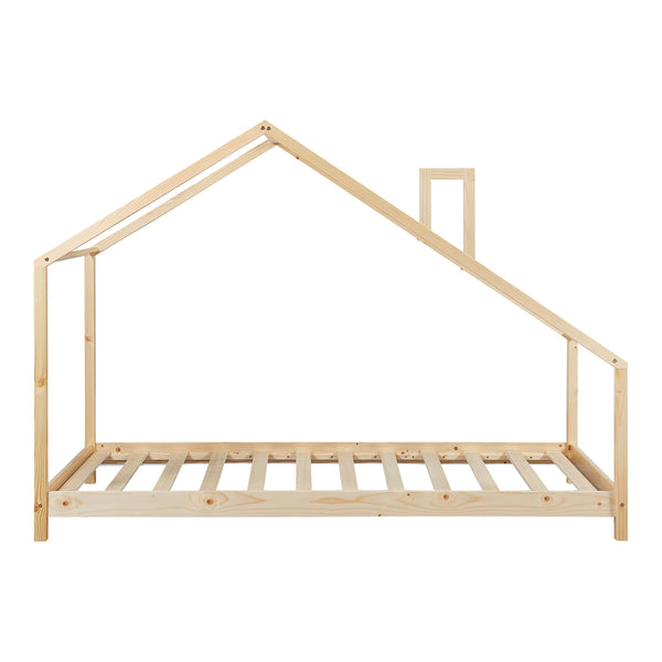 Lit cabane Siuntio bois de pin naturel [en.casa]