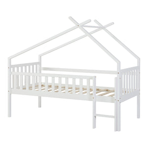 Lit maison Sotkamo 90x200cm avec protection anti-chute [en.casa]