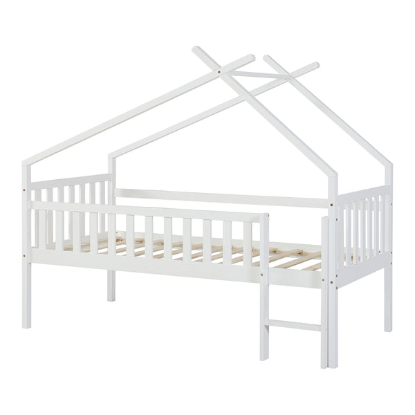 Lit maison Sotkamo 90x200cm avec protection anti-chute [en.casa]