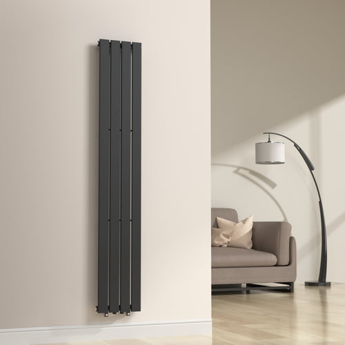 Radiateur à panneau plat Nore 598 W acier 180 x 30 cm noir [neu.haus]