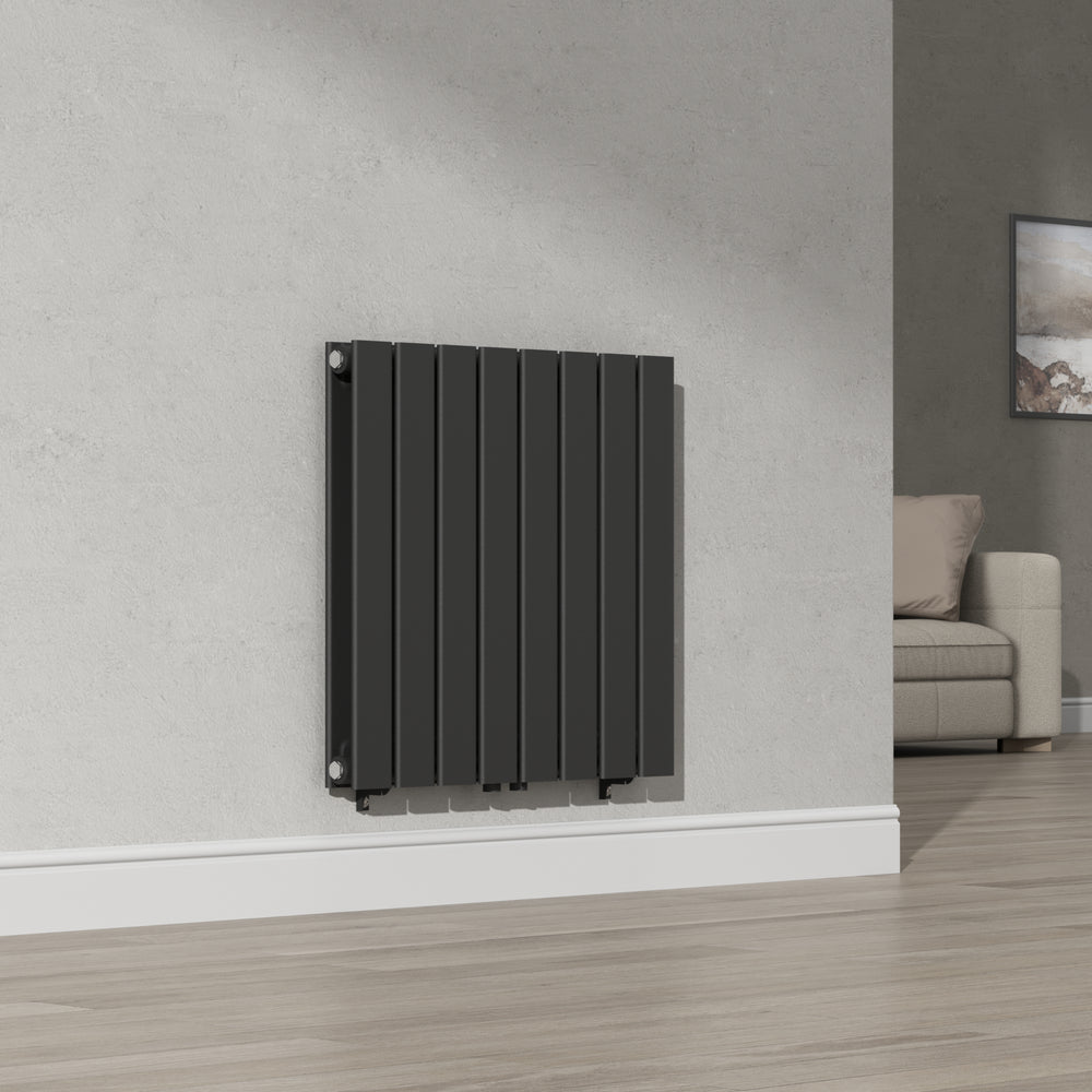 Radiateur à panneaux double Nore 809 W acier 60 x 60 cm noir [neu.haus]