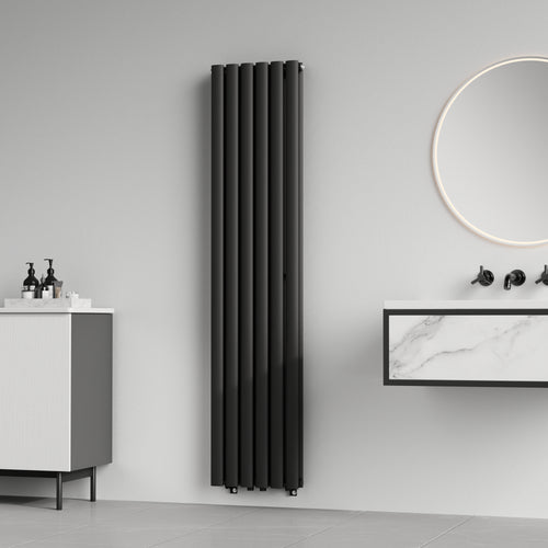 Radiateur à panneaux double Nore 1198 W acier 160 x 36 cm noir [neu.haus]
