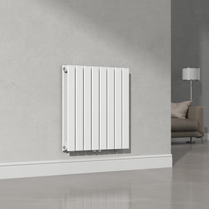 Radiateur à panneaux double Nore 809 W acier 60 x 60 cm blanc [neu.haus]