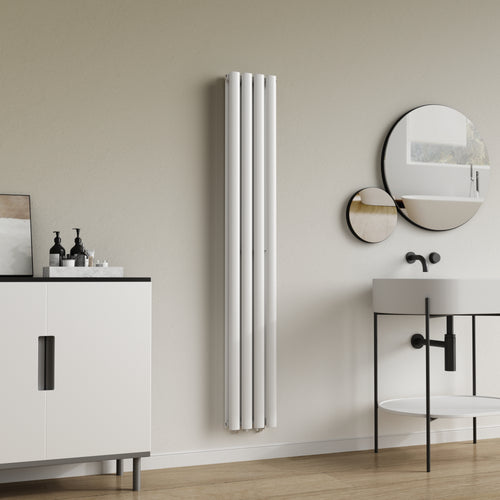 Radiateur à panneaux double Nore 812 W acier 160 x 24 cm blanc [neu.haus]