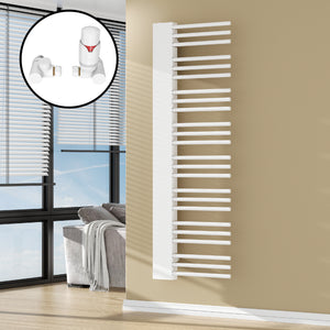 Radiateur sèche-serviettes avec kit de raccordement 80 mm Kviteseid [neu.haus]