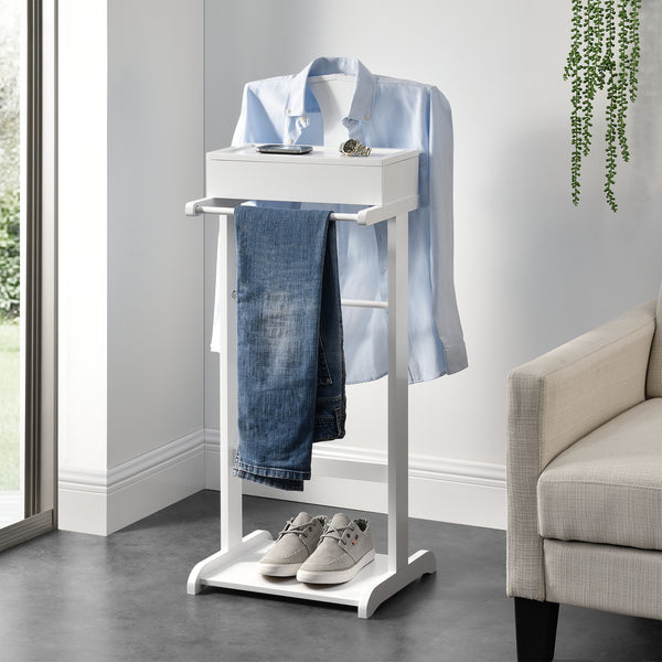 Valet de chambre Lulboll avec boîte ouvrable bois de pin [en.casa]