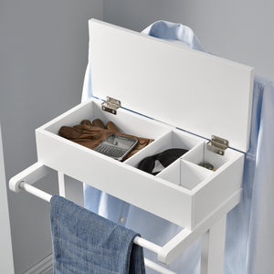 Valet de chambre Lulboll avec boîte ouvrable bois de pin [en.casa]