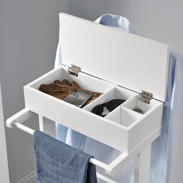 Valet de chambre Lulboll avec boîte ouvrable bois de pin [en.casa]