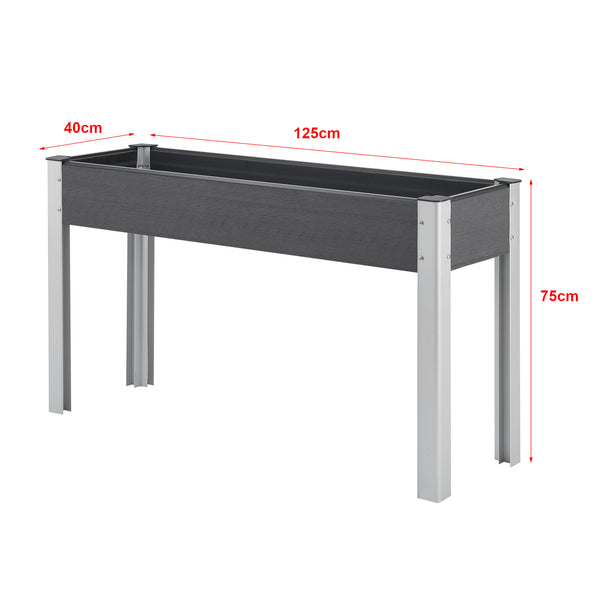 Carré potager surélevé Beverwijk gris foncé en différentes tailles [en.casa]
