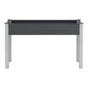 Carré potager surélevé Beverwijk gris foncé en différentes tailles [en.casa]