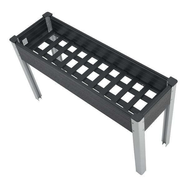 Carré potager surélevé Beverwijk gris foncé en différentes tailles [en.casa]