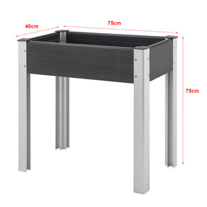 Potager surélevé Beverwijk gris foncé [en.casa]