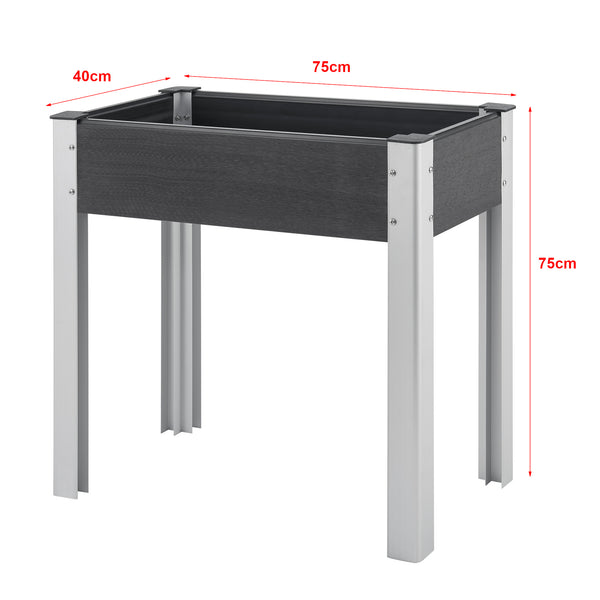 Potager surélevé Beverwijk gris foncé [en.casa]