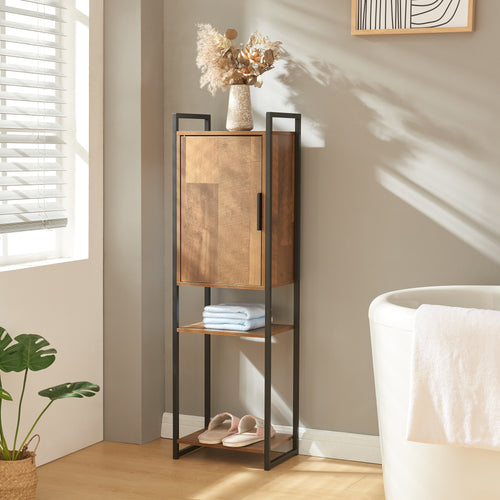 Armoire de salle de bain Namsskogan effet noyer noir [en.casa]