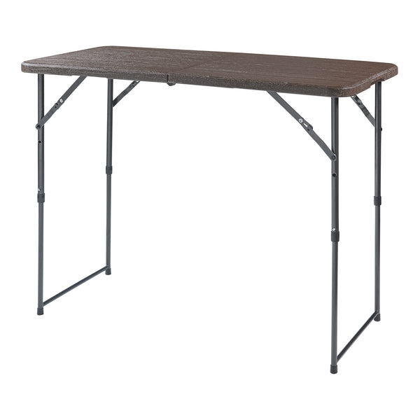 Table de camping pliante Adelfia à hauteur réglable 120 x 60 cm [en.casa]