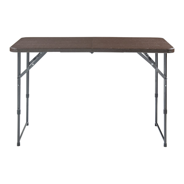Table de camping pliante Adelfia à hauteur réglable 120 x 60 cm [en.casa]