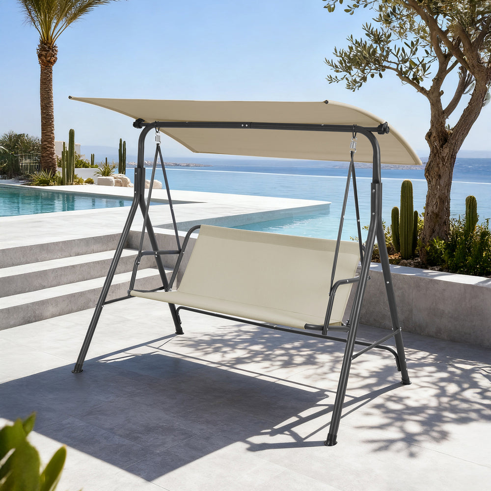 Balancelle Satten pour 3 personnes 173 x 119 x 153 cm [en.casa] 