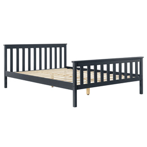 [en.casa] Lit en Pin Lit en Bois Lit d'Adulte Lit pour 2 Personnes Lits Jumeaux Cadre en Pin Sommier à Lattes en Panneau en Fibre de Bois Plusieurs Couleurs Tailles Différentes